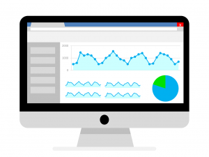 Computer Screen with Graphs