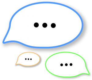 Three Speech Bubbles